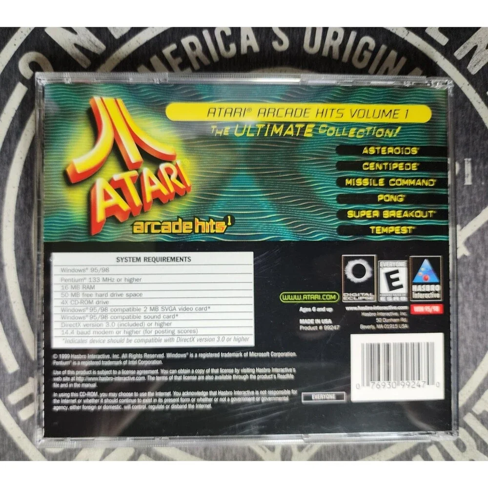 Atari Arcade Hits 1 (PC, 1999) CD-Rom Complete Ultimate Collection